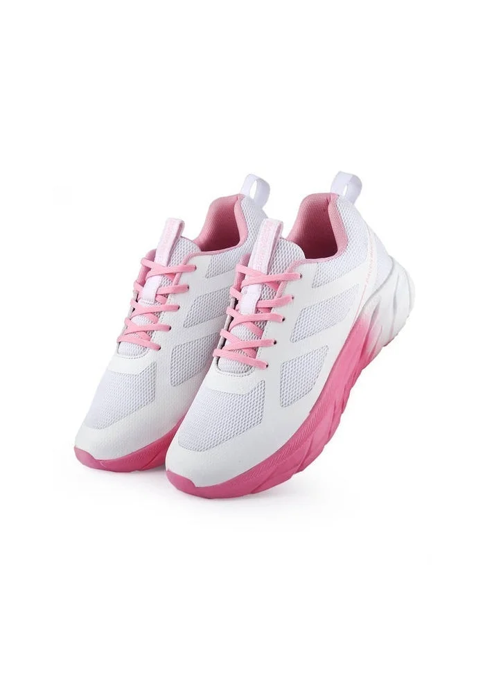 Bacca Bucci White Pink Sprint Mystique High-Performance Athletic Sneakers for Women | Best Price UAE